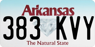 AR license plate 383KVY