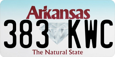 AR license plate 383KWC