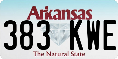 AR license plate 383KWE
