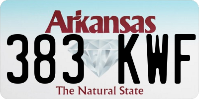 AR license plate 383KWF