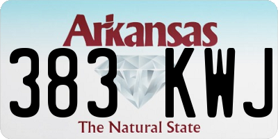 AR license plate 383KWJ