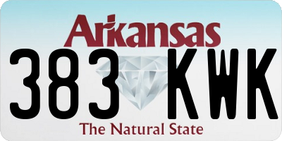 AR license plate 383KWK
