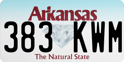 AR license plate 383KWM