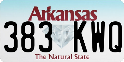 AR license plate 383KWQ