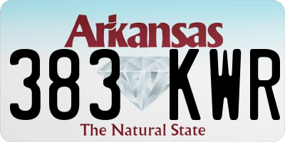 AR license plate 383KWR