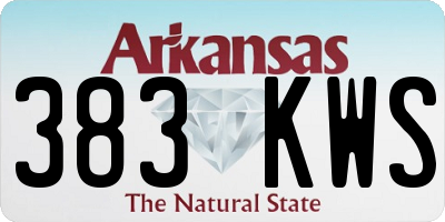 AR license plate 383KWS