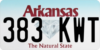 AR license plate 383KWT