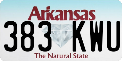 AR license plate 383KWU