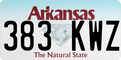 AR license plate 383KWZ