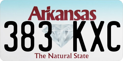 AR license plate 383KXC