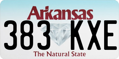 AR license plate 383KXE