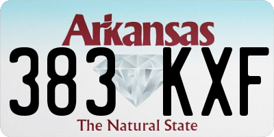AR license plate 383KXF