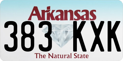 AR license plate 383KXK