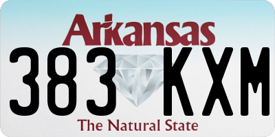 AR license plate 383KXM