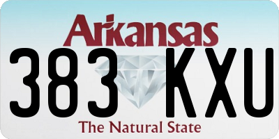 AR license plate 383KXU