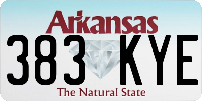 AR license plate 383KYE