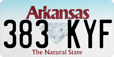 AR license plate 383KYF