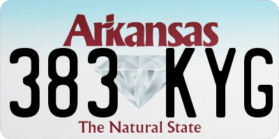 AR license plate 383KYG