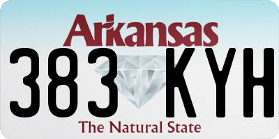 AR license plate 383KYH