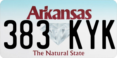 AR license plate 383KYK