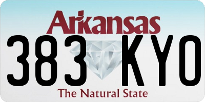 AR license plate 383KYO