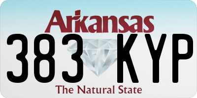 AR license plate 383KYP