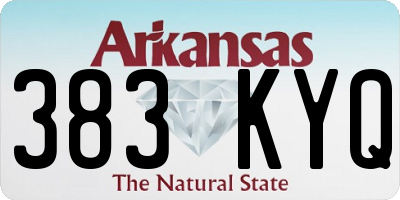 AR license plate 383KYQ