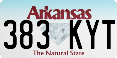 AR license plate 383KYT