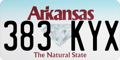 AR license plate 383KYX