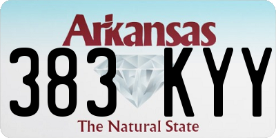 AR license plate 383KYY