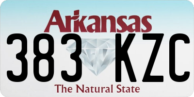 AR license plate 383KZC
