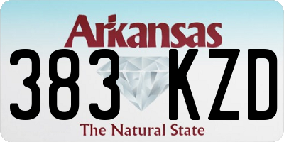AR license plate 383KZD