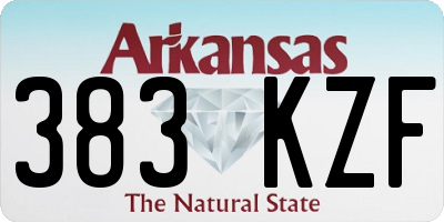 AR license plate 383KZF