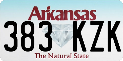 AR license plate 383KZK