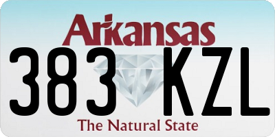 AR license plate 383KZL
