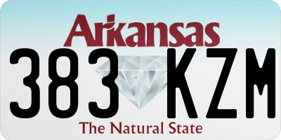 AR license plate 383KZM