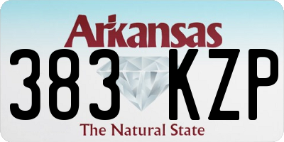 AR license plate 383KZP