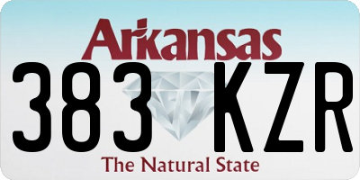 AR license plate 383KZR