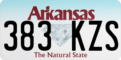 AR license plate 383KZS