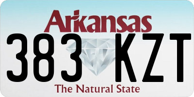 AR license plate 383KZT