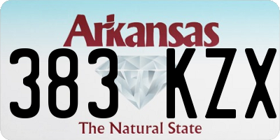 AR license plate 383KZX