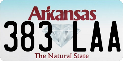 AR license plate 383LAA