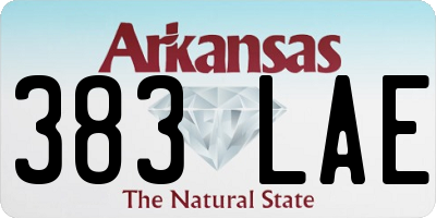 AR license plate 383LAE