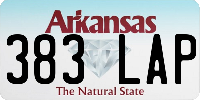 AR license plate 383LAP