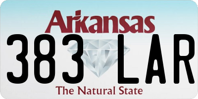 AR license plate 383LAR