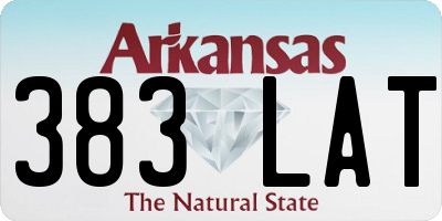 AR license plate 383LAT