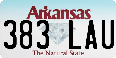 AR license plate 383LAU
