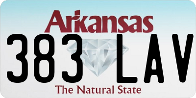 AR license plate 383LAV