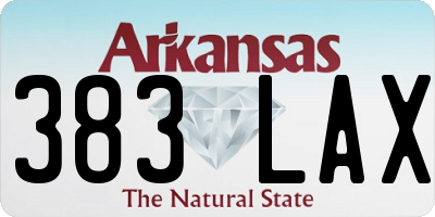AR license plate 383LAX