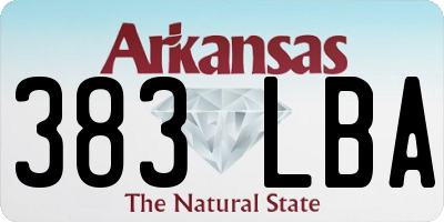 AR license plate 383LBA